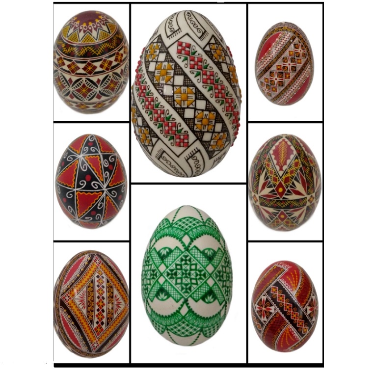 Traditional painted eggs