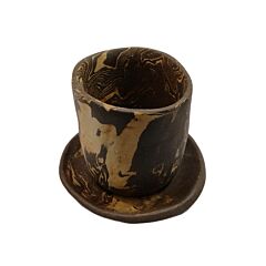Earth Colored Espresso Cup with Plate