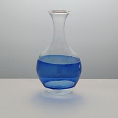 Kleine Glazen Vaas met Blauwe Kleur 